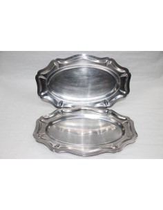 Plat long inox décoratif